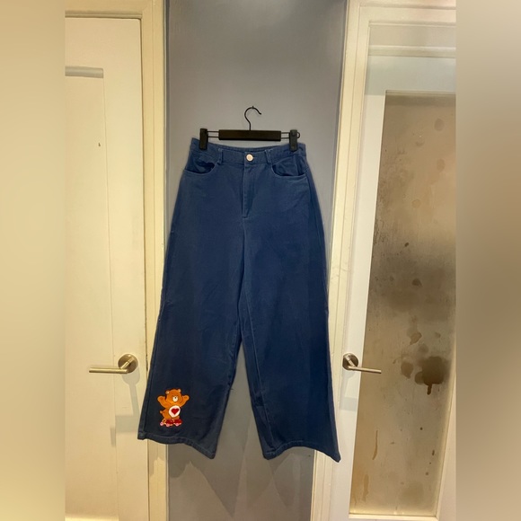 Care Bears Denim jeans with Cartoon Print Wide Leg Pants - Picture 8 of 9